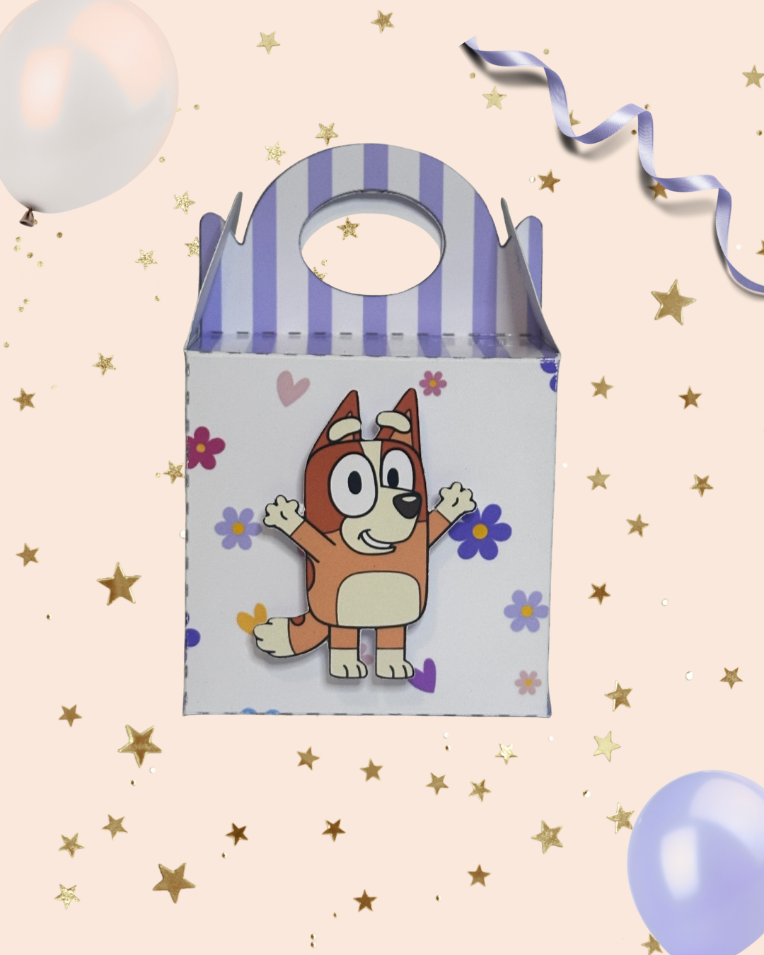 Bluey Traktatieset – Gepersonaliseerde Kindertraktatie in Lila & Blauw