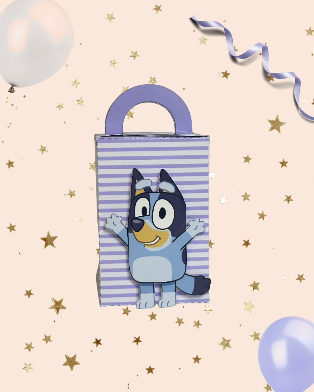 Bluey Traktatieset – Gepersonaliseerde Kindertraktatie in Lila & Blauw