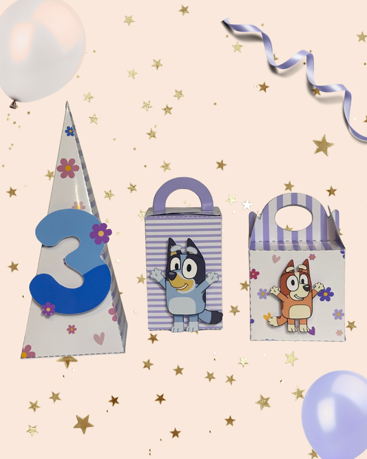 Bluey Traktatieset – Gepersonaliseerde Kindertraktatie in Lila & Blauw